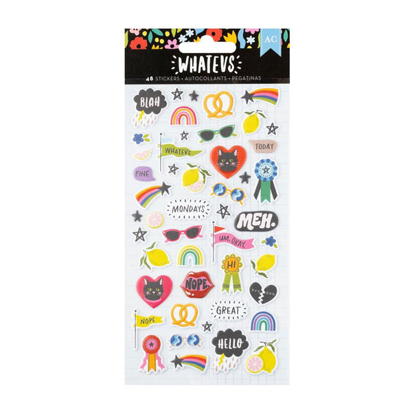 American Crafts Whatevs Puffy Stickers 48/Pkg - Icons*