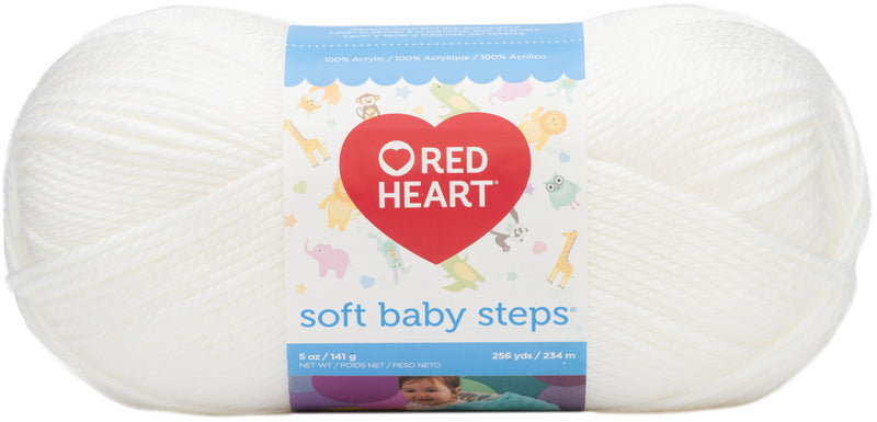 Red Heart Soft Baby Steps Yarn - White 142g