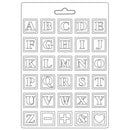 Stamperia Soft Maxi Mould 8.5"x 11.5" - Alphabet, Day Dream