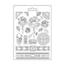 Stamperia Soft Maxi Mould A4 - Sir Vagabond In Fantasy World - Mechanical Rose & Borders*