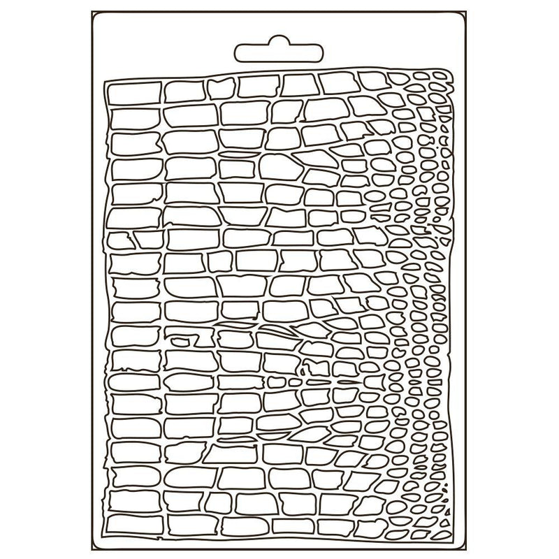 Stamperia Soft Maxi Mould A5 - Crocodile Pattern, Savana