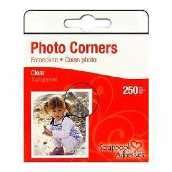 3L Photo Corners Pp Clear - 250 Pack - Clear