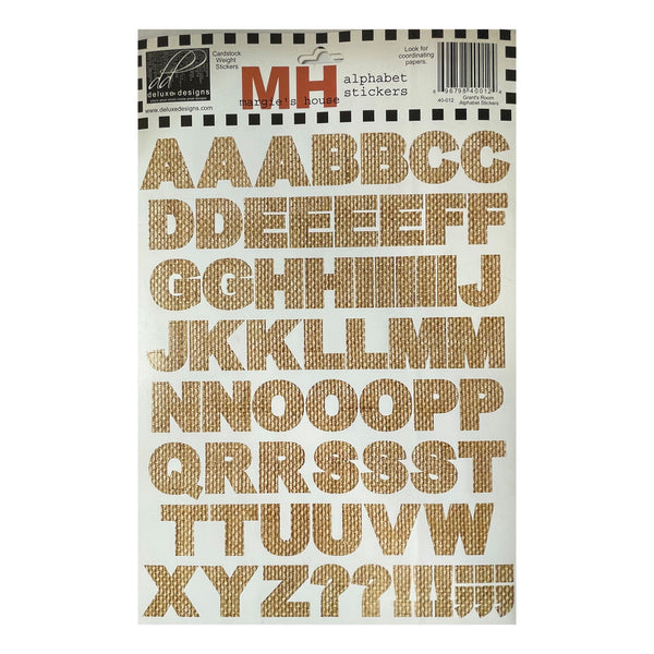 Deluxe Designs Alphabet Cardstock Stickers - Grant's Room*