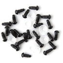 Cousin Shank Back Solid Eyes 6mm 10 pack - Black