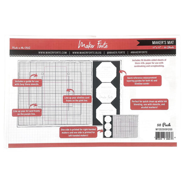 Maker Forte Maker's Mat 11"x 17" - 50 Sheets*