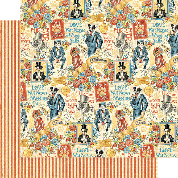 Graphic 45 Double-Sided Paper Pad 8inX8in - Well Groomed*