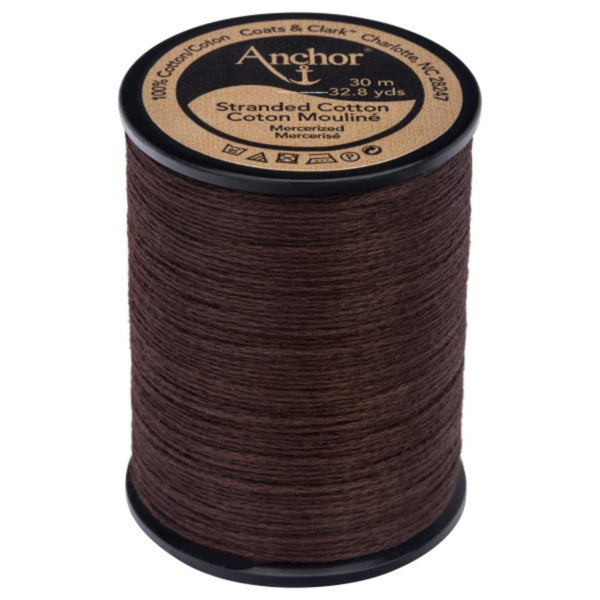 Anchor 6-Strand Embroidery Floss Spool 32.8yd - Fudge Dark*