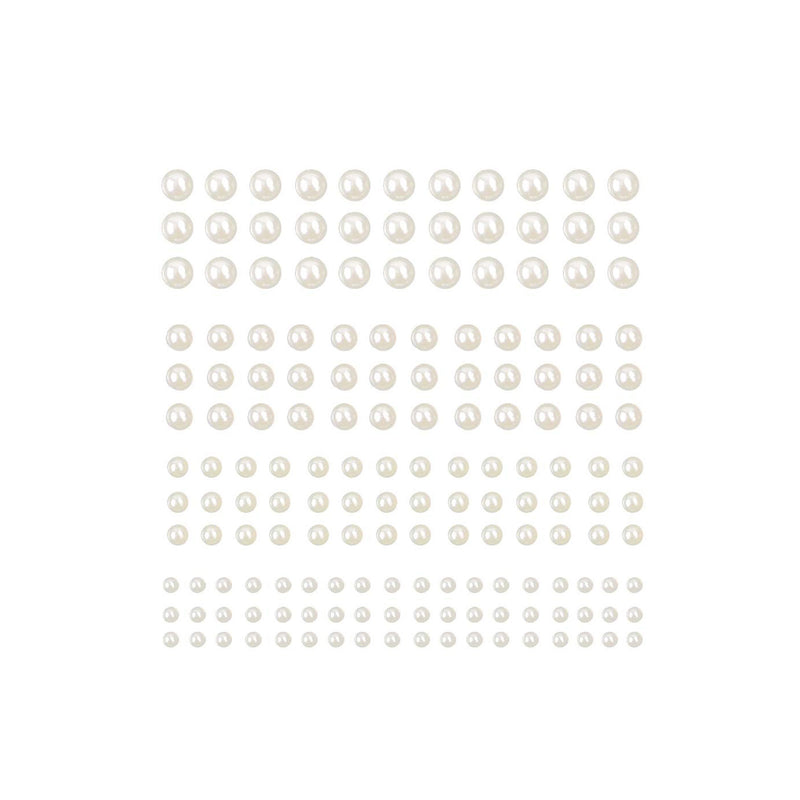 Poppy Crafts Self-Adhesive Pearl Sheet - White