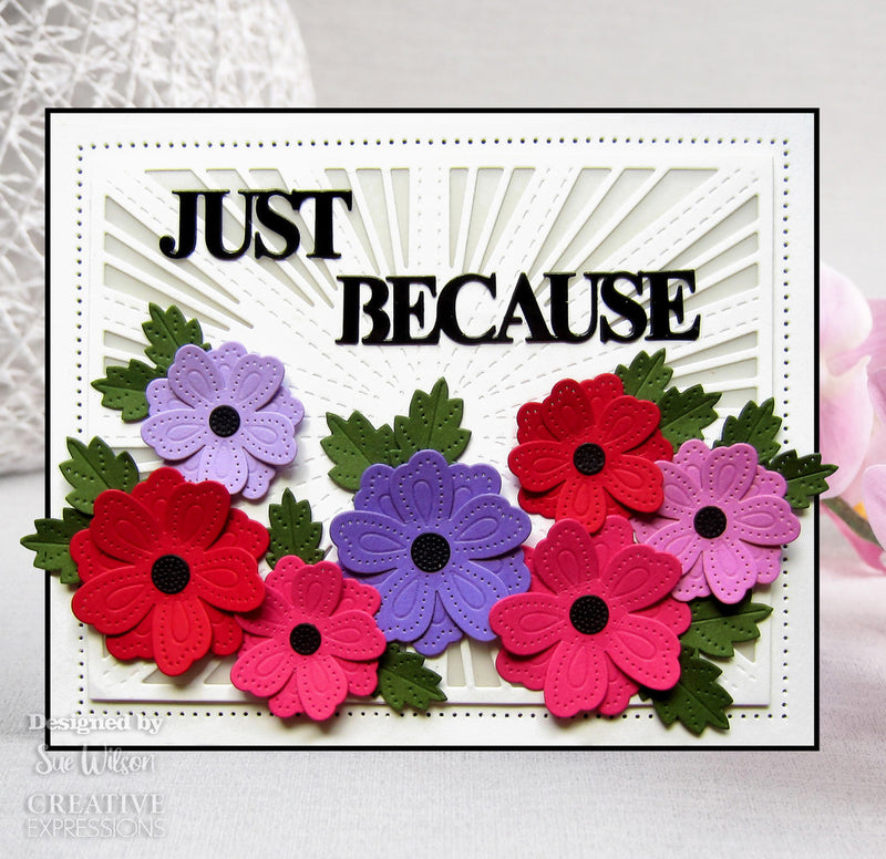 Creative Expressions Craft Dies By Sue Wilson - Block Sentiments - Just Because*