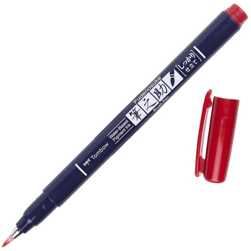 Tombow Fudenosuke Fine Tip Brush Pen - Red*