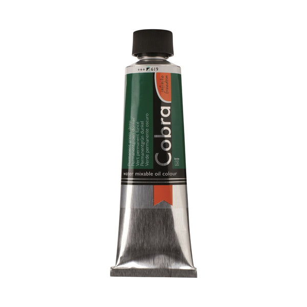 Cobra Artist Water Mixable Oil Colour  - 619 - Permanent Green Deep 40ml*