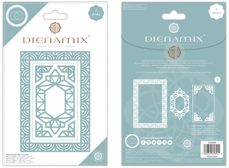 Craft Consortium Dienamix Premium Cutting Dies - Iron Frame A5*