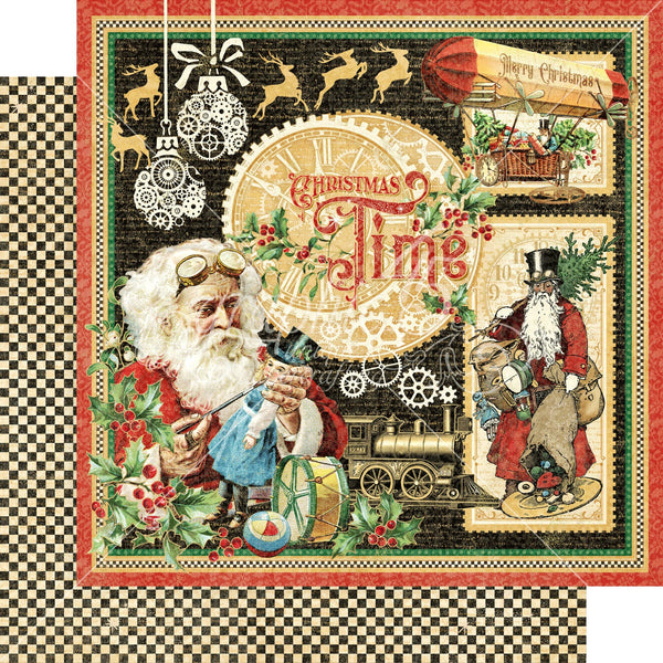 Graphic 45 Christmas Time Double-Sided Cardstock 12in x 12in - Christmas Time