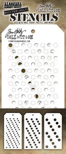Tim Holtz Layered Stencil Set 3/Pkg - Shifter Multidots*