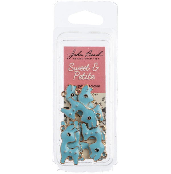 John Bead Sweet & Petite Charms - Deer Light Blue, 24x11mm 8 pack*