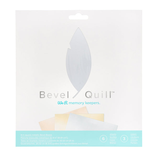 We R Memory Keepers Bevel Quill, Board Sheets 8x8 6 pack  - 3 Colours/2 Each*