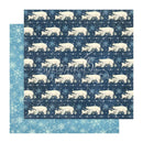 Graphic 45 Let It Snow Double-Sided, Single Sheet Cardstock 12"X12" - Polar Bear Prance