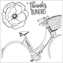Sizzix Framelits Die & Stamp Set By Jen Long 4/Pkg - Thankful Bicycle*
