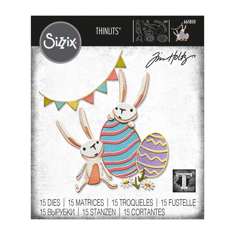 Sizzix Thinlits Dies By Tim Holtz 15/Pkg - Bunny Games