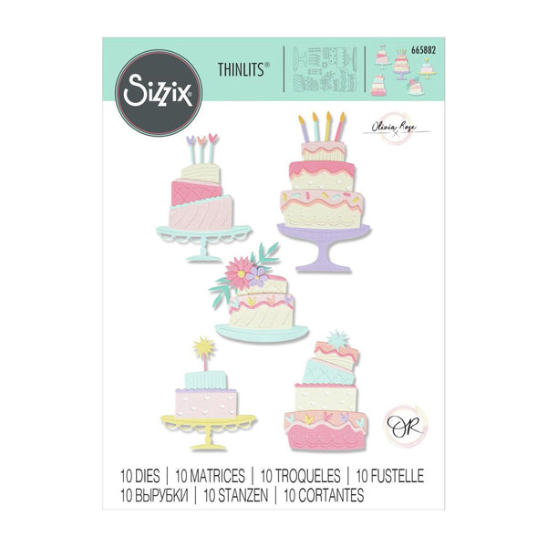 Sizzix Thinlits Dies By Olivia Rose 10/Pkg - Build A Cake*