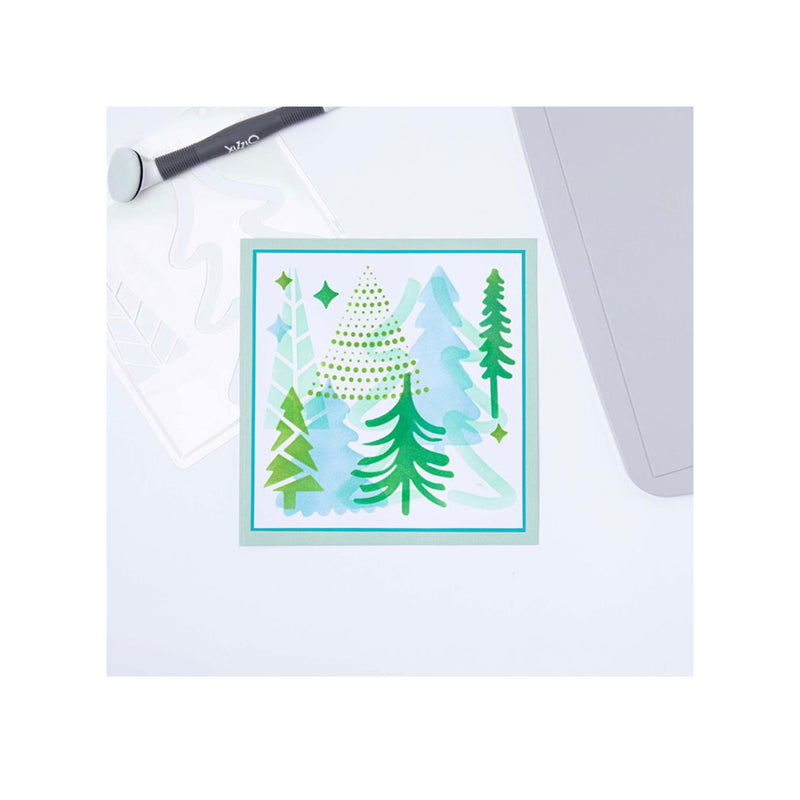 Sizzix Layered Stencil by Olivia Rose 6"x 6" - 4-pack - Doodle Trees*