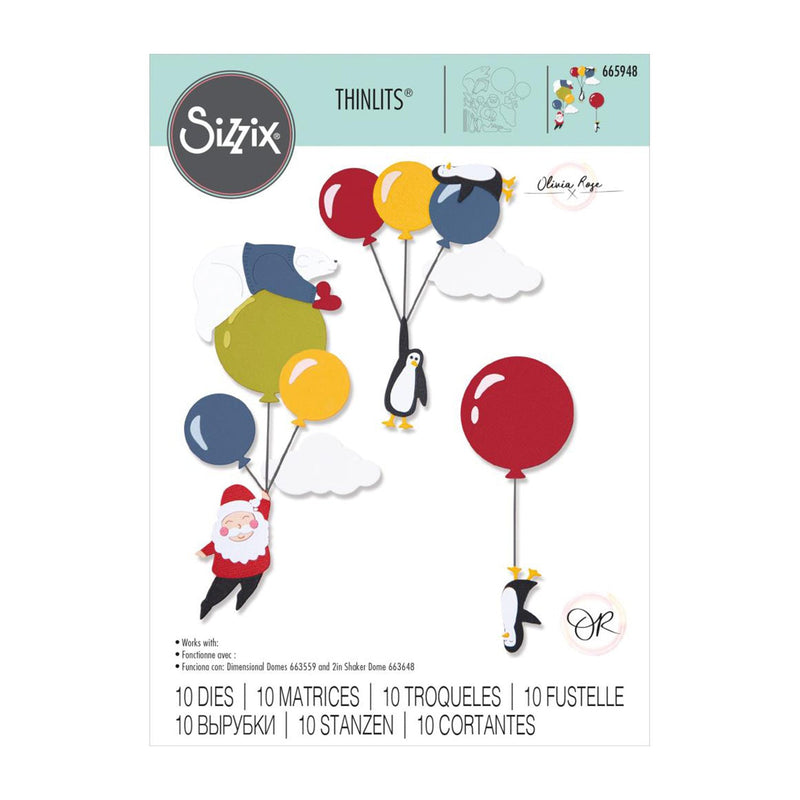 Sizzix Thinlits Dies By Olivia Rose 10 Pack - Festive Sky Party*