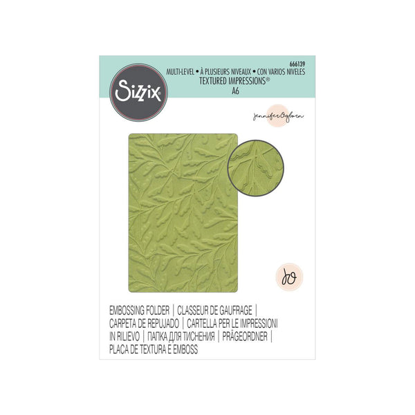 Sizzix Multi Level Textured Impressions Embossing Folder Fan Tiles by Jennifer Ogborn