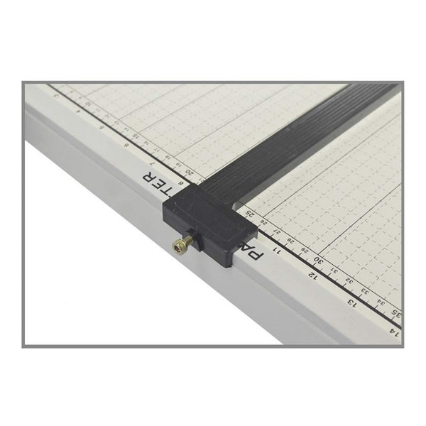 Paper cutter with grid on a white background
