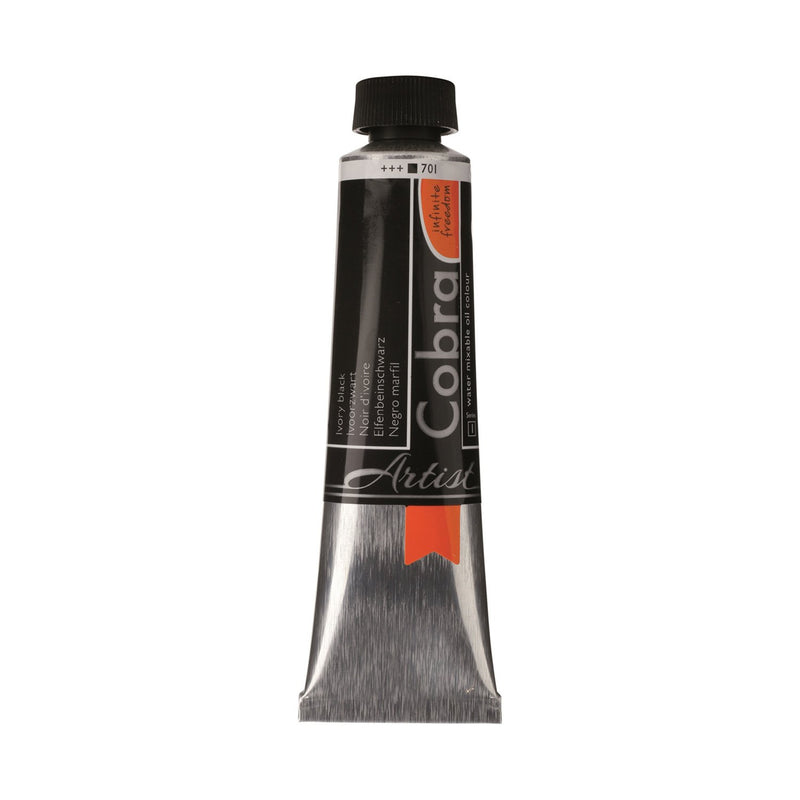 Cobra Artist Water Mixable Oil Colour  - 701 - Ivory Black 40ml