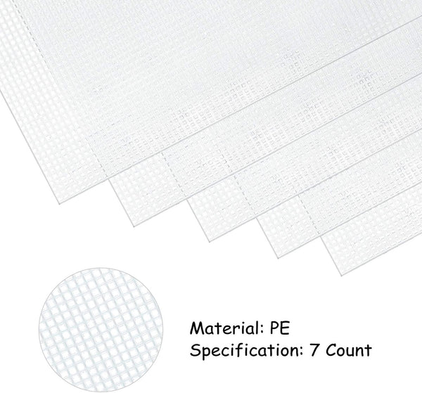 Universal Plastic Canvas 7 Count 10" X 13" - White
