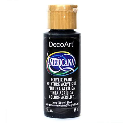 Americana Acrylic Paint 2oz - Soft Black - Opaque*