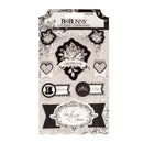 BoBunny Adhesive Layered Chipboard 8 pack - Tuxedos & Tiaras  with Black Foil Accents*