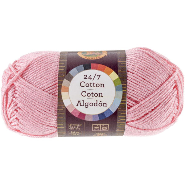 Lion Brand 24/7 Cotton Yarn - Pink Lemonade 100g