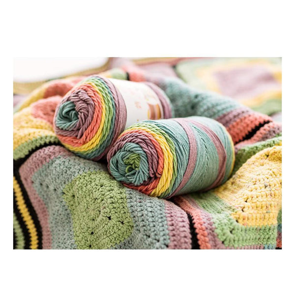 Poppy Crafts Rainbow Cotton Yarn 100g - Mix 25
