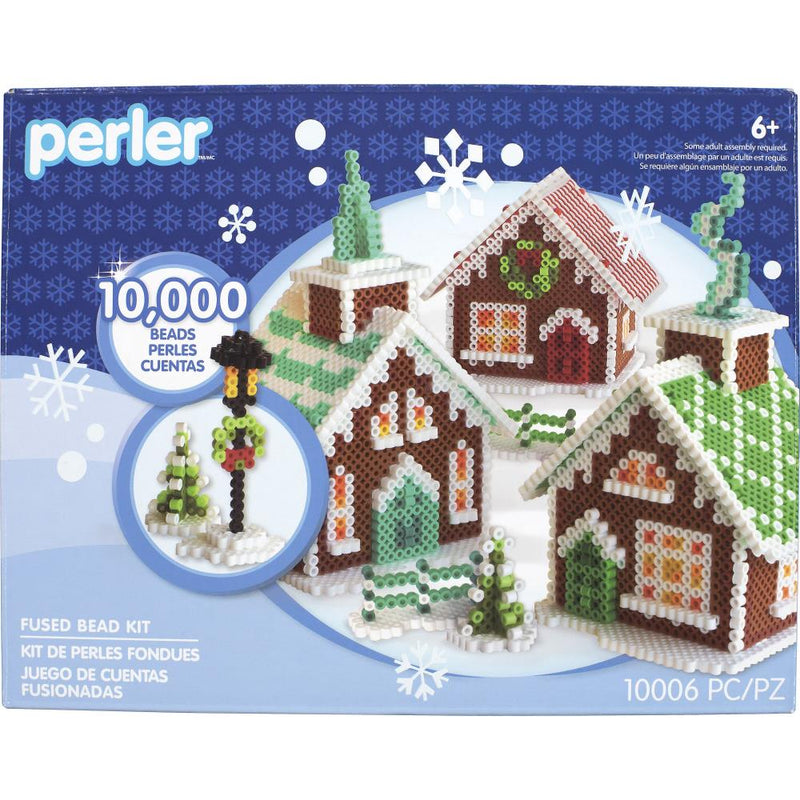 Perler Fused Bead Kit - 3D Holiday Gingerbread Village*