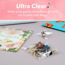 Mpress  - Clear Self Adhesive Seal Cello Bags - 50 Pack - 14 cm x 19 cm (5.5" x 7.5")