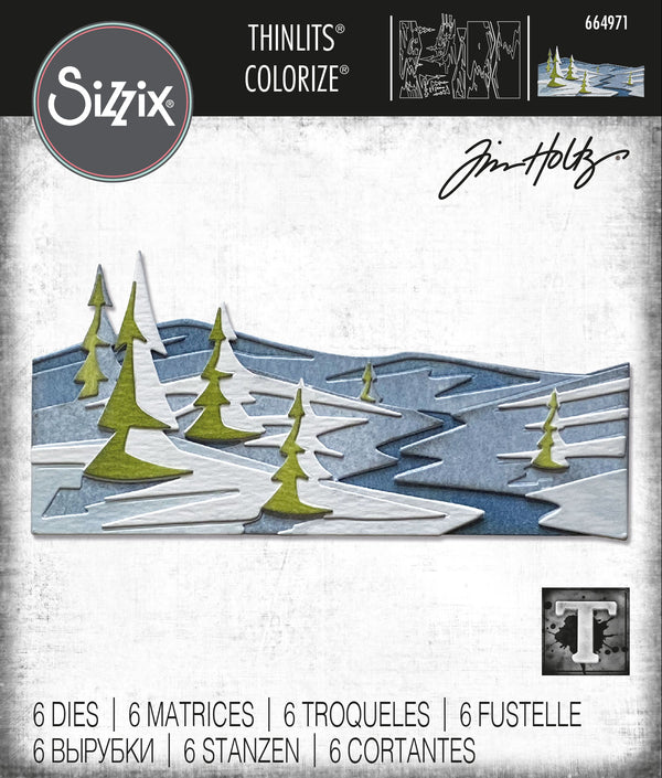 Sizzix Thinlits Dies By Tim Holtz 6/Pkg - Snowscape, Colorize*