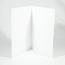 White three-sided box with a white background