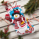 Bucilla Felt Stocking Applique Kit 18" Long Peppermint Snowman