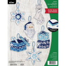 Bucilla Felt Ornaments Applique Kit Set Of 6 Arctic Santa & Friends*
