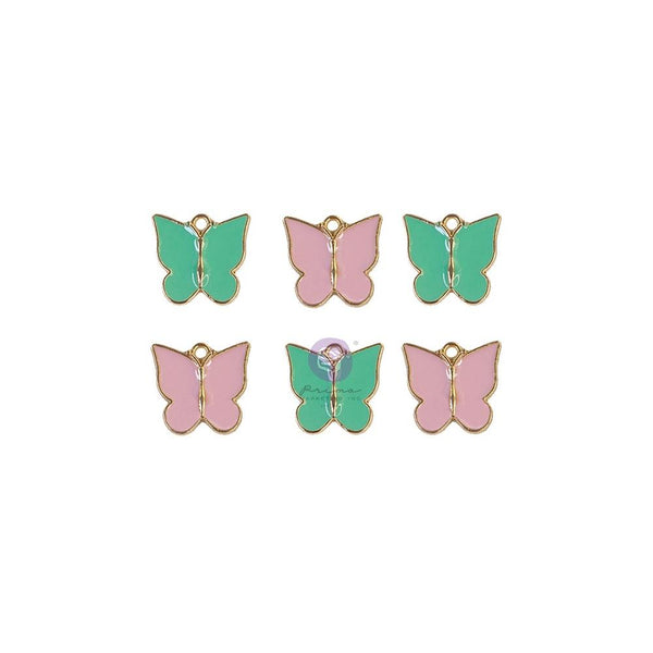 Prima Marketing My Sweet By Frank Garcia Enamel Charms 6 pack  Butterfly*