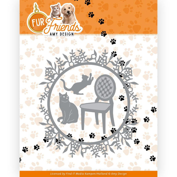 Find It Trading Amy Design Die - Cat Circle, Fur Friends Collection*