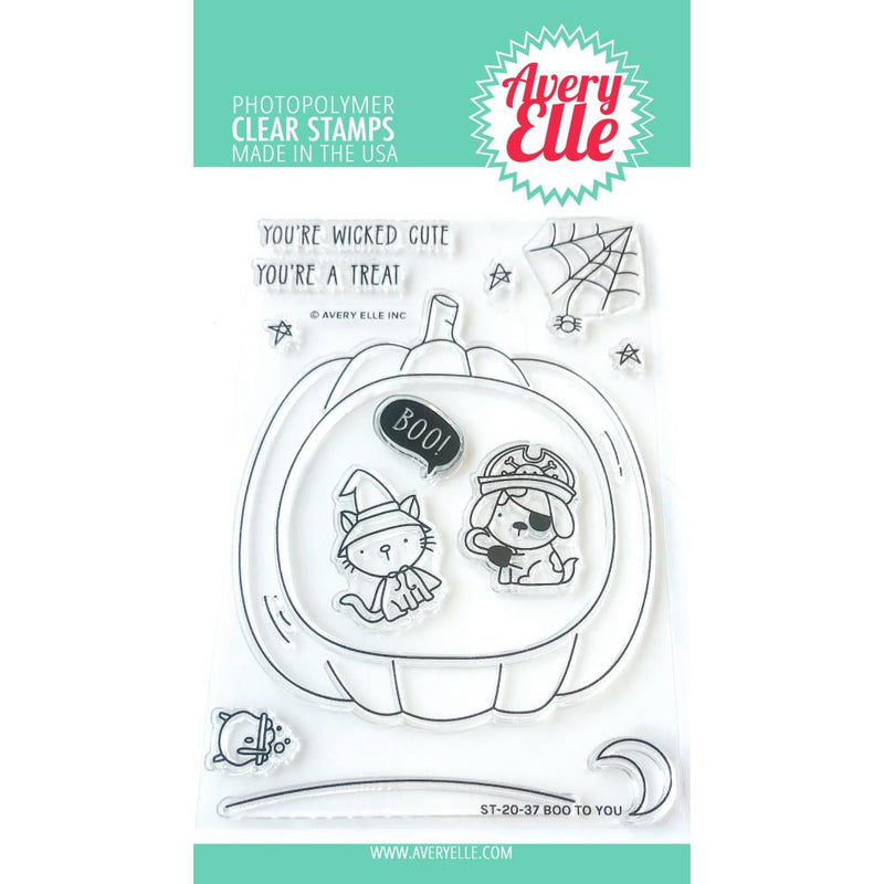 Avery Elle Clear Stamp Set 4in x 6in - Boo To You*