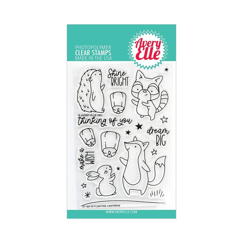 Avery Elle Clear Stamp Set 4x6 Floating Lanterns Craftonline 3743