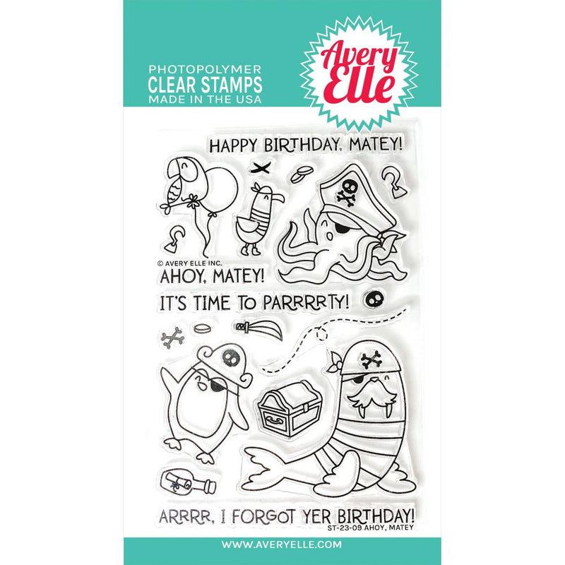 Avery Elle Clear Stamp Set 4x6 Ahoy Matey Craftonline 7255