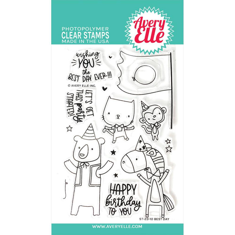 Avery Elle Clear Stamp Set 4"X6"- Best Day*