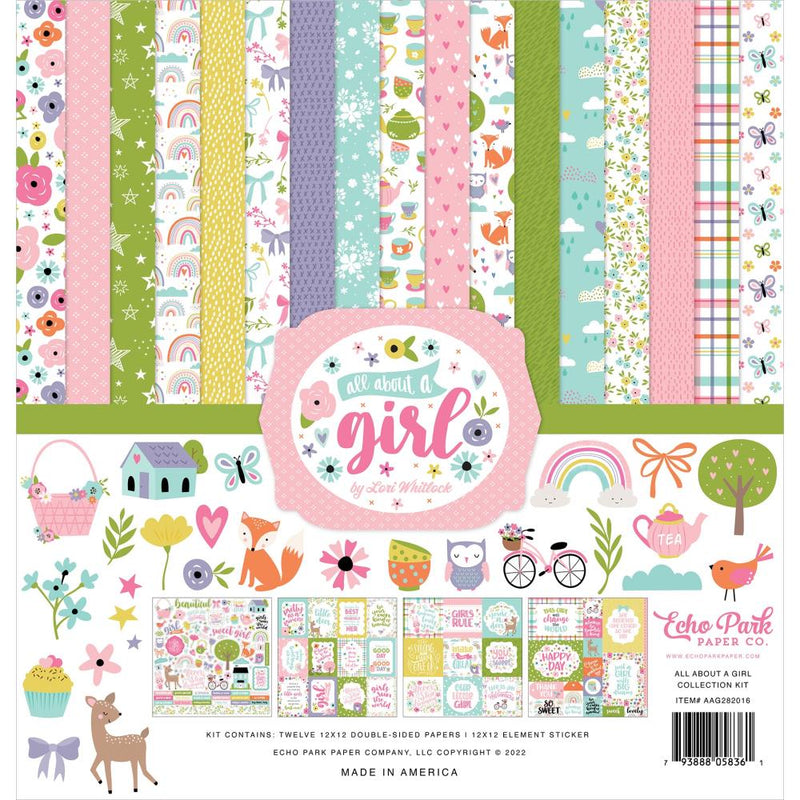 Echo Park Collection Kit 12 inch x12 inch All About A Girl