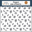 Carta Bella Stencil 6"X6" Feeling Of Home Flower, At Home*