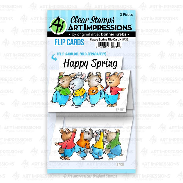 Art Impressions Flip Card Clear Stamp - Happy Spring*