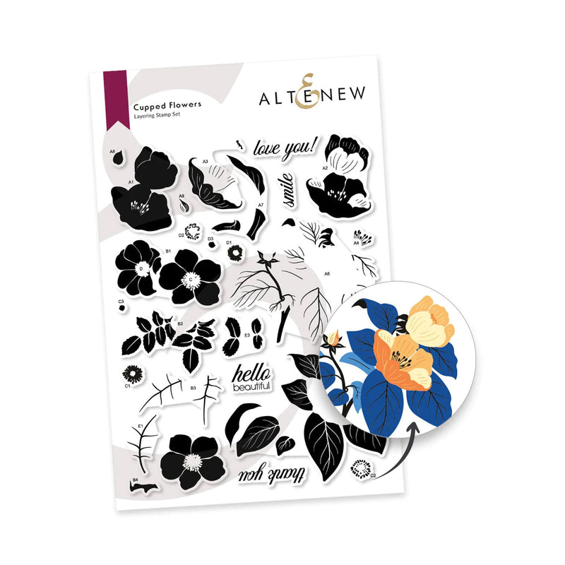 Altenew Cupped Flowers Stamp Set*